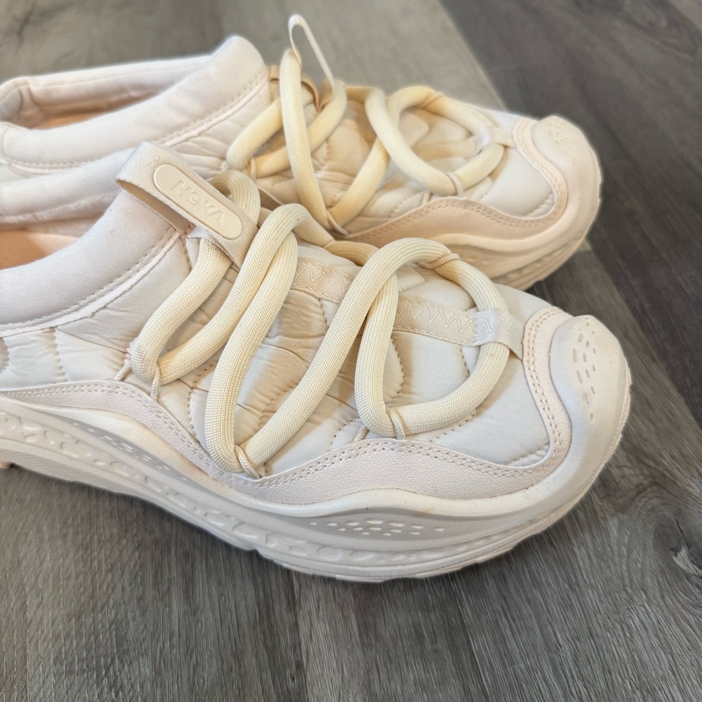Hoka One One Women's Cream/Beige Sneakers - Picture 3 of 7